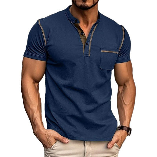 Image of Arlo | Men's Button-Down Henley T-Shirt