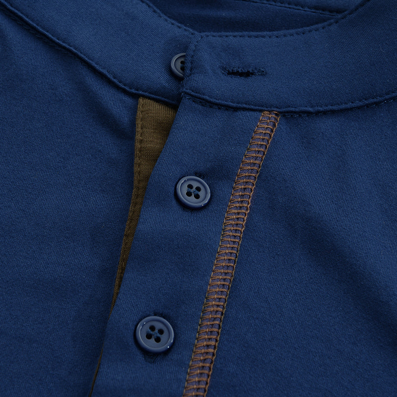 Image of Arlo | Men's Button-Down Henley T-Shirt