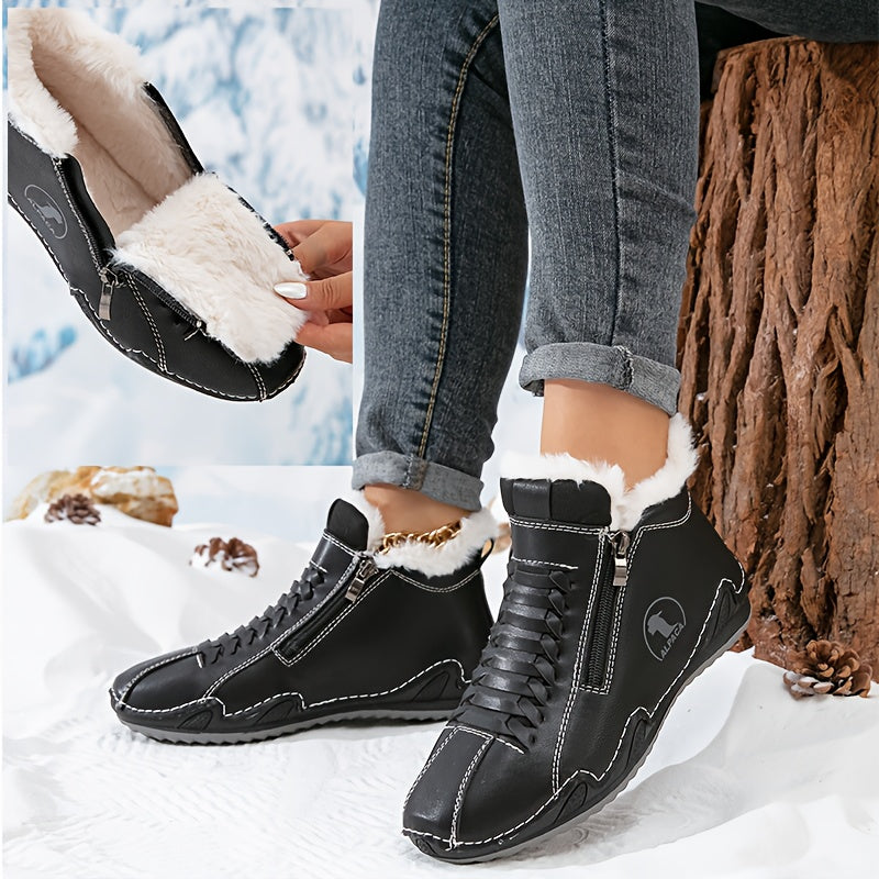 Image of Autumn | Women's Zip-Up Fur Lined Ankle Boots