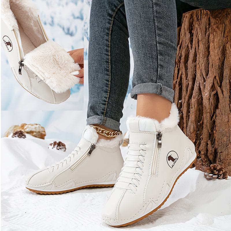 Image of Autumn | Women's Zip-Up Fur Lined Ankle Boots