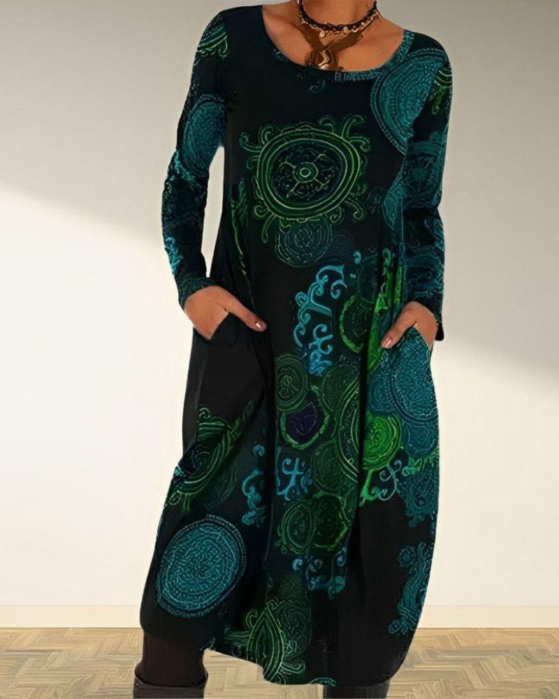 Image of Bailey | Women's Printed A-Line Maxi Dress