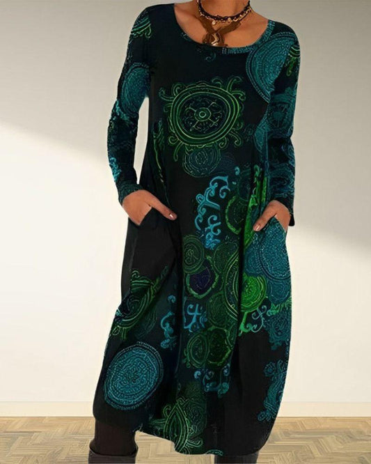Image of Bailey | Women's Printed A-Line Maxi Dress