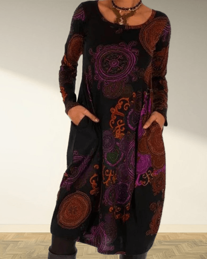 Image of Bailey | Women's Printed A-Line Maxi Dress