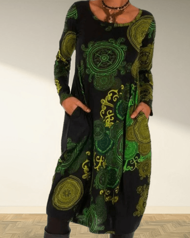 Image of Bailey | Women's Printed A-Line Maxi Dress