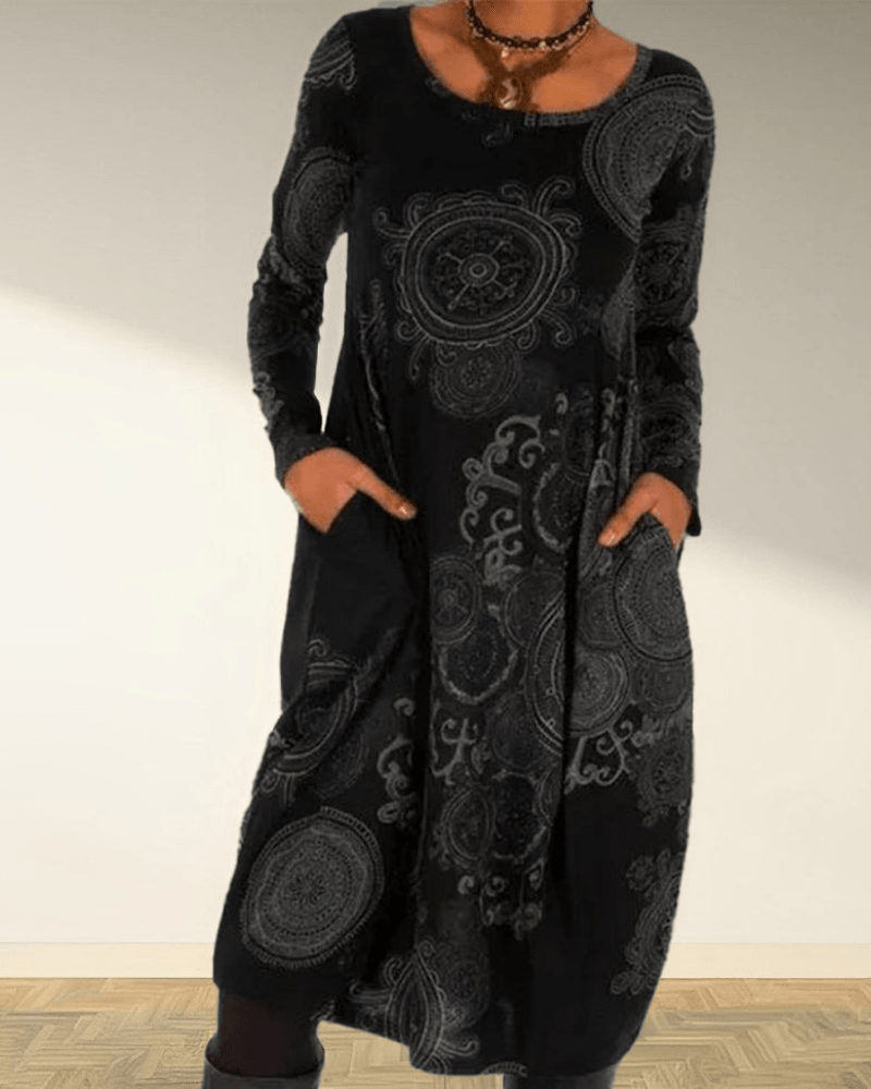 Image of Bailey | Women's Printed A-Line Maxi Dress