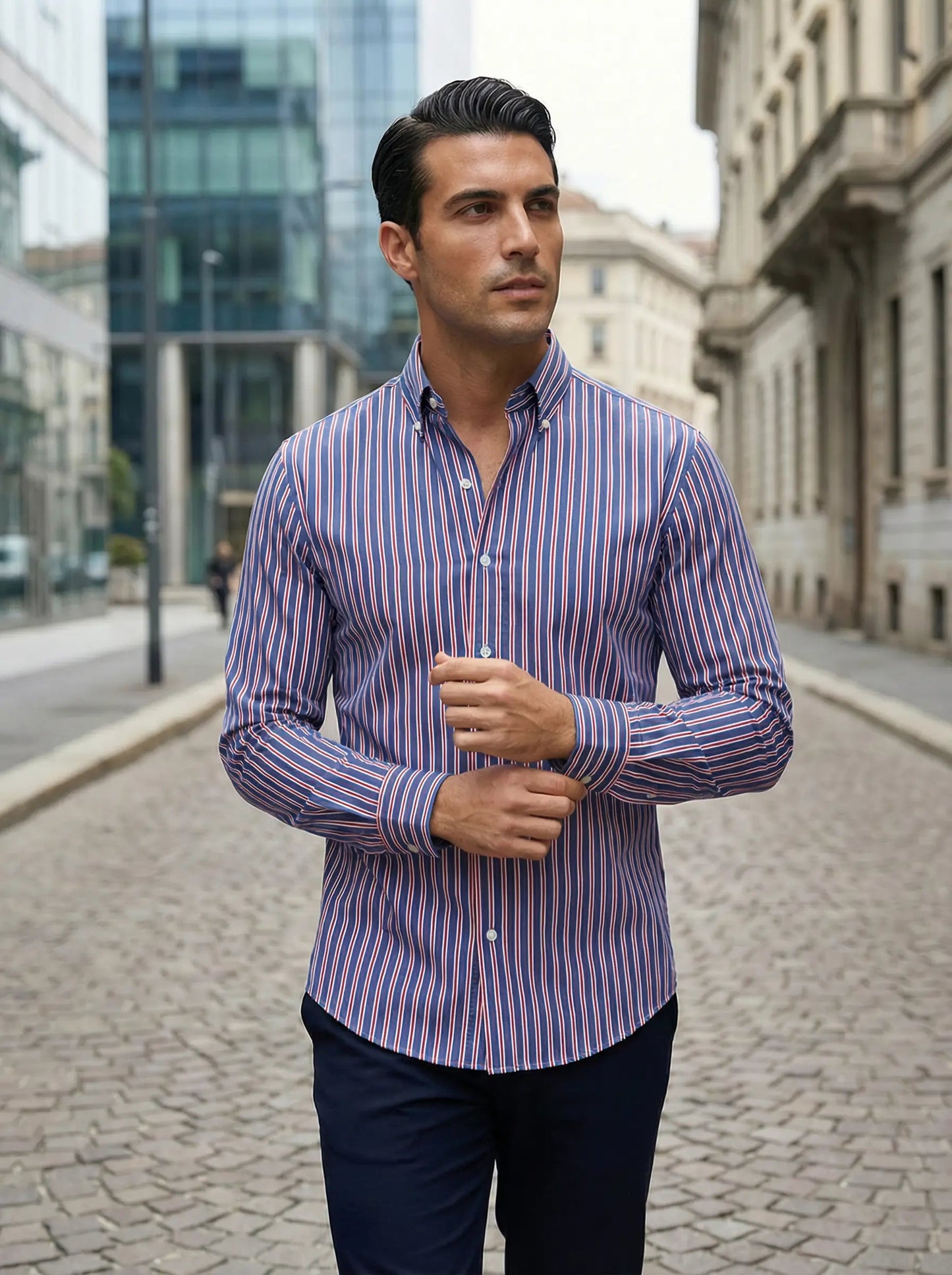 Image of Barney | Men's Button-Down Long Sleeve Shirt