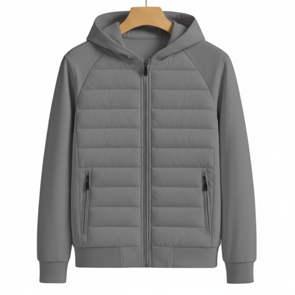 Image of Barney | Men's Hooded Hybrid Puffer Jacket