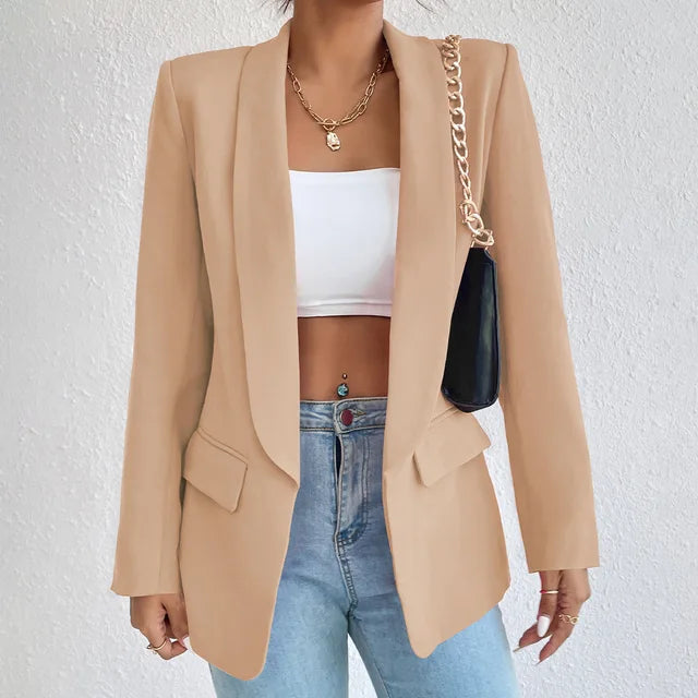 Image of Betty | Women's Open Front Long Sleeve Blazer