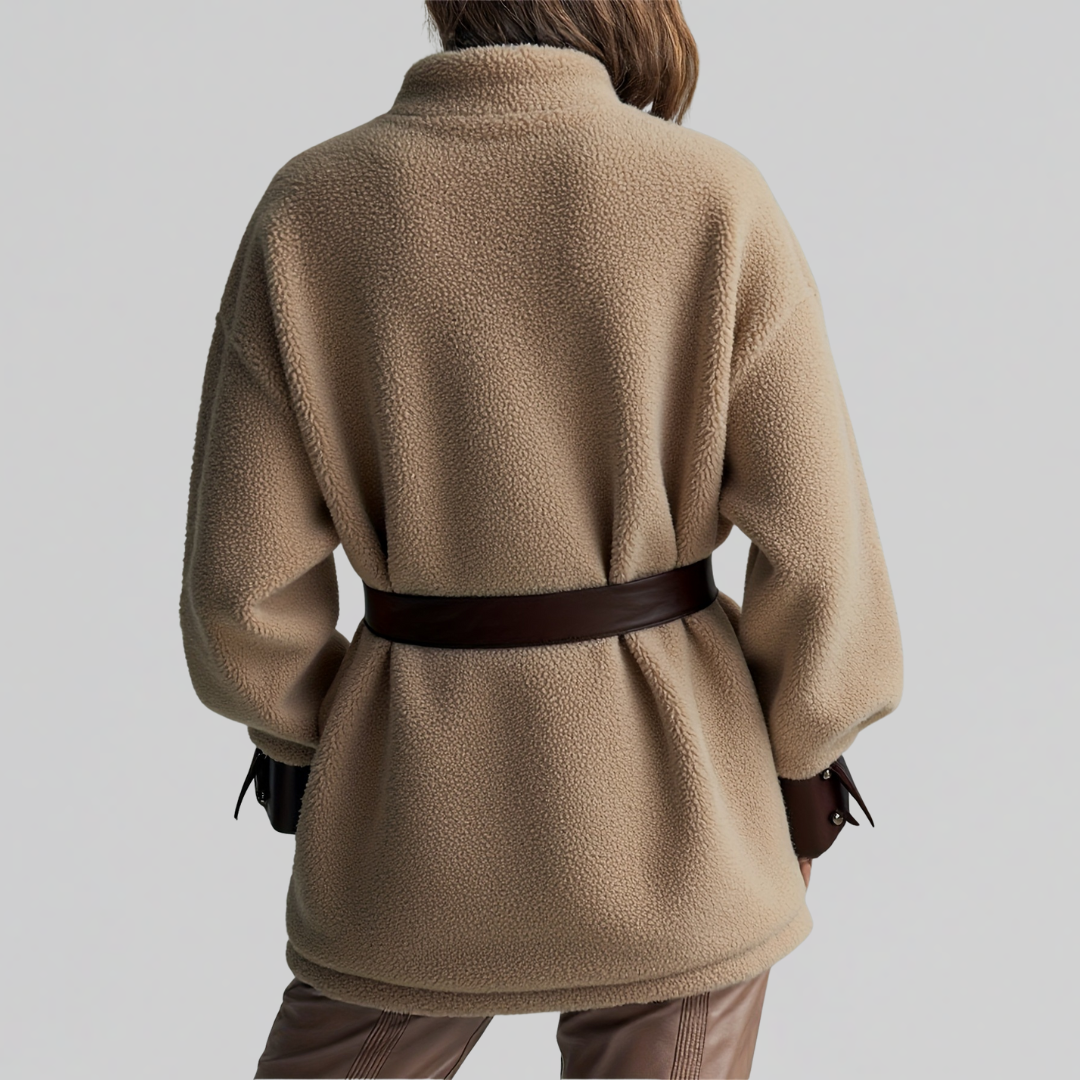 Image of Betty | Women's Oversized Sherpa Button-Down Jacket