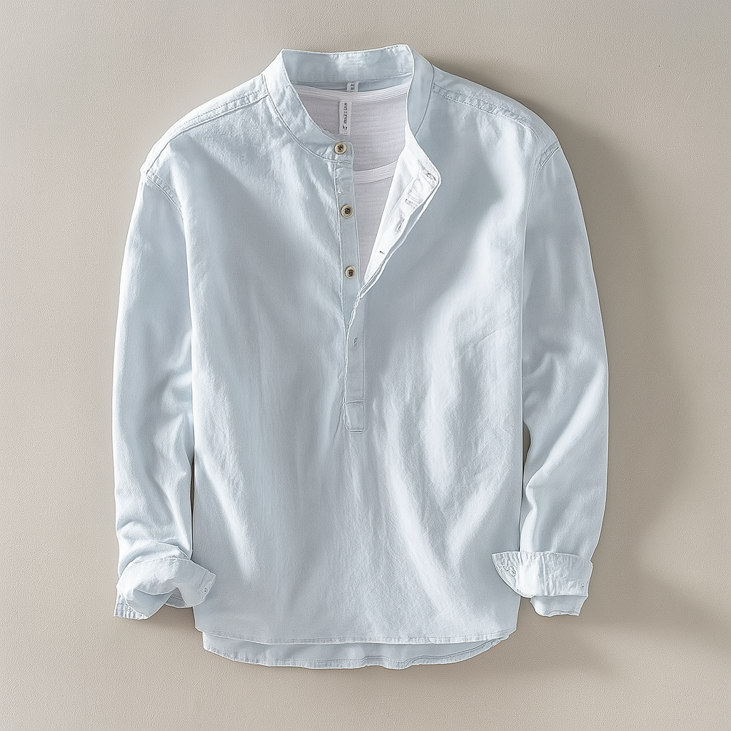 Image of Brad | Men's Long Sleeve Henley Shirt