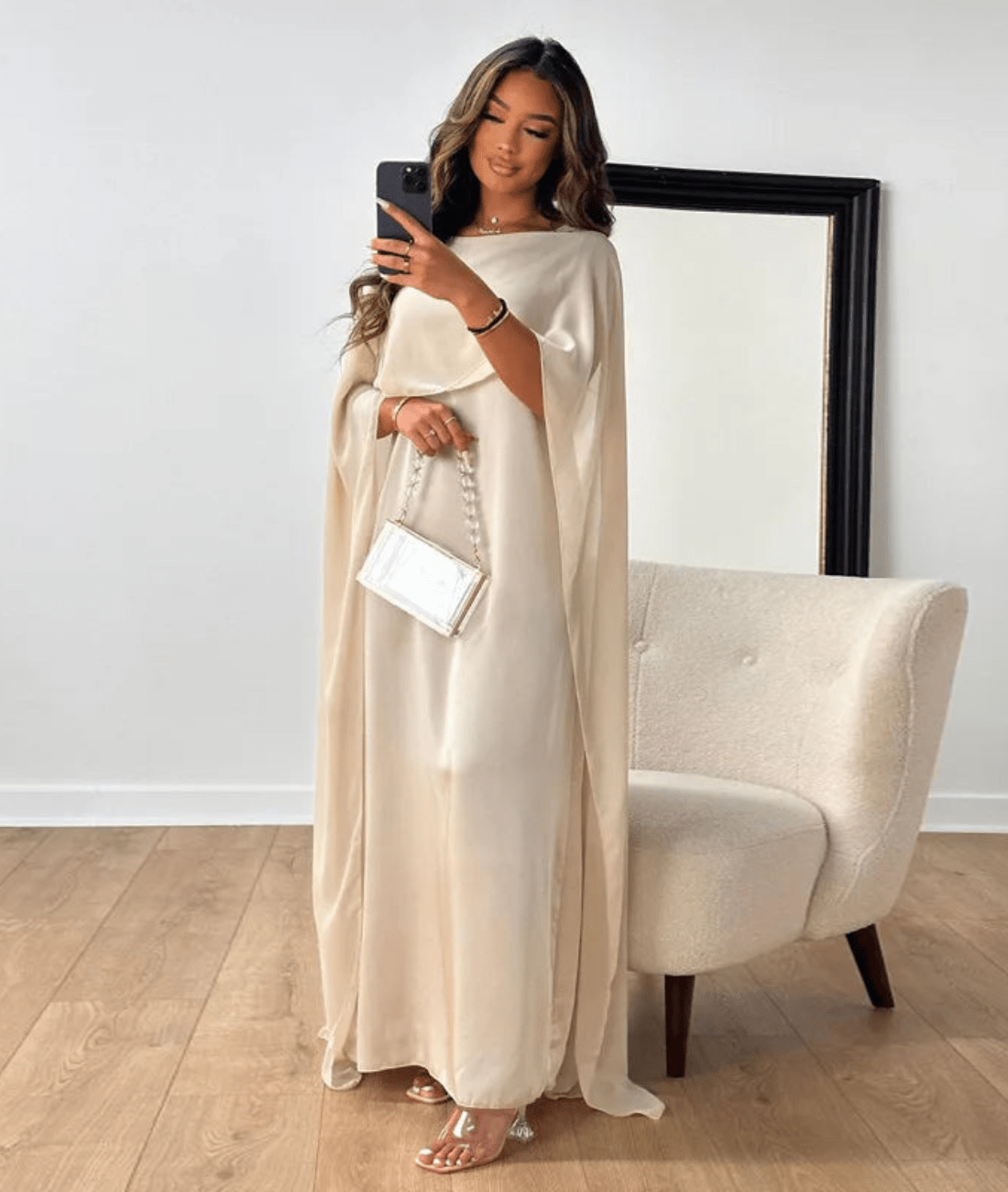 Image of Brianna | Women's Cape Evening Maxi Dress