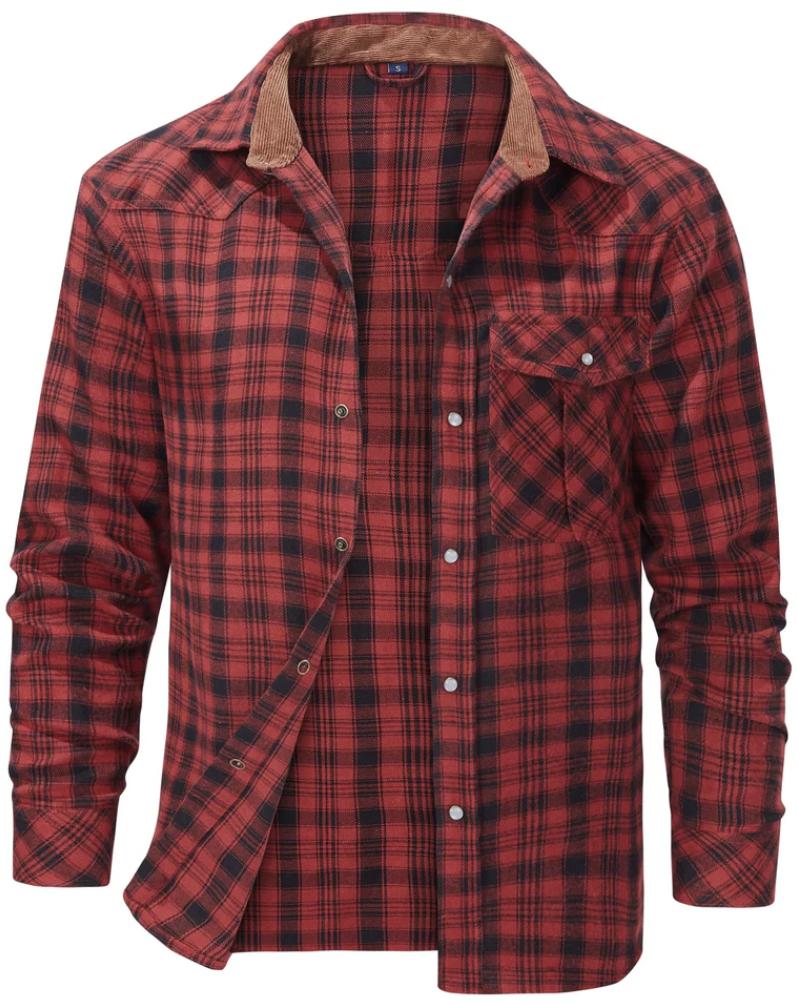 Image of Brody | Men's Long Sleeve Plaid Shirt