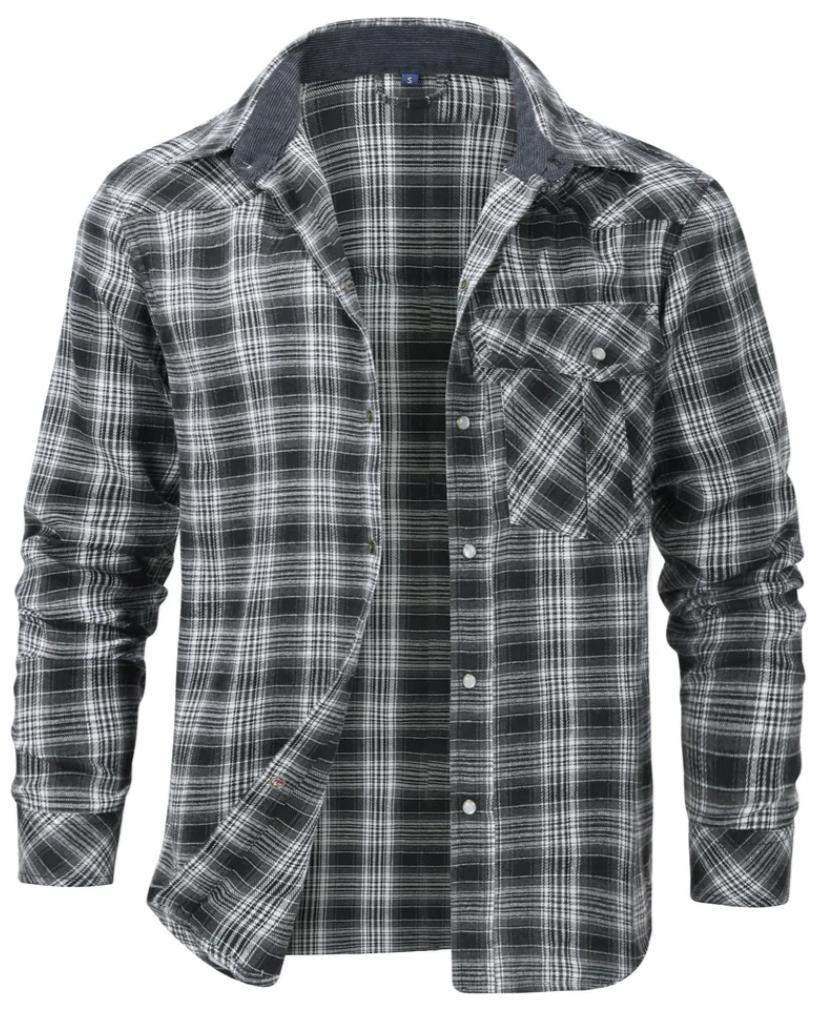 Image of Brody | Men's Long Sleeve Plaid Shirt