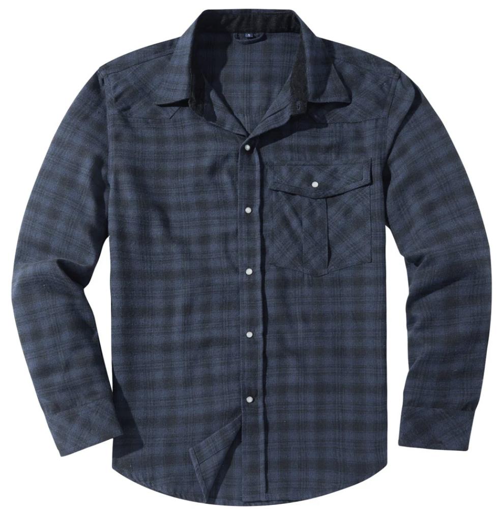 Image of Brody | Men's Long Sleeve Plaid Shirt
