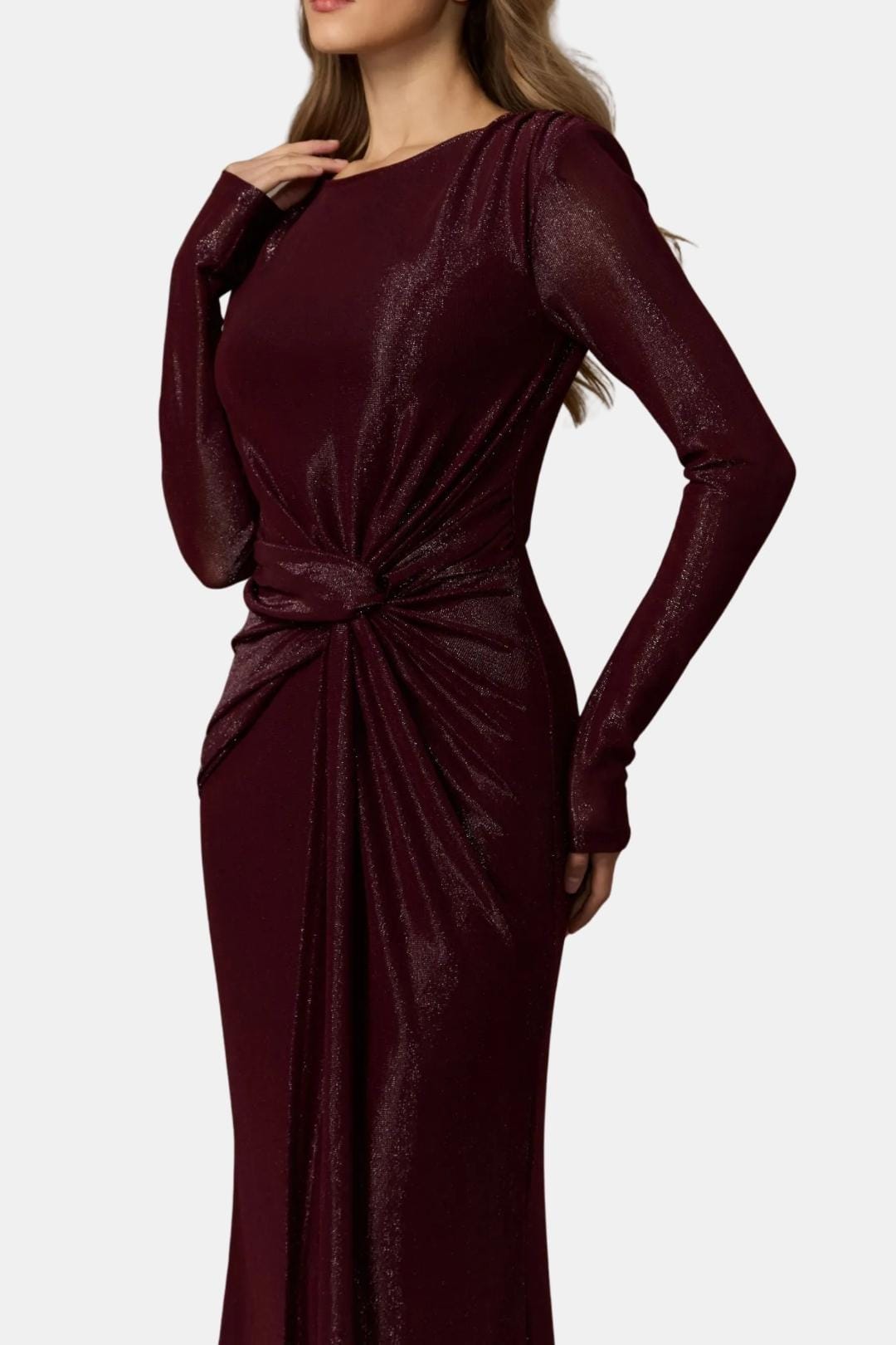 Image of Candice | Women's Twist Front Evening Maxi Dress