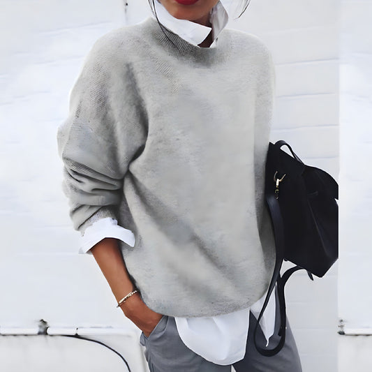 Image of Carla | Women's Oversized Crew Neck Long Sleeve Sweater