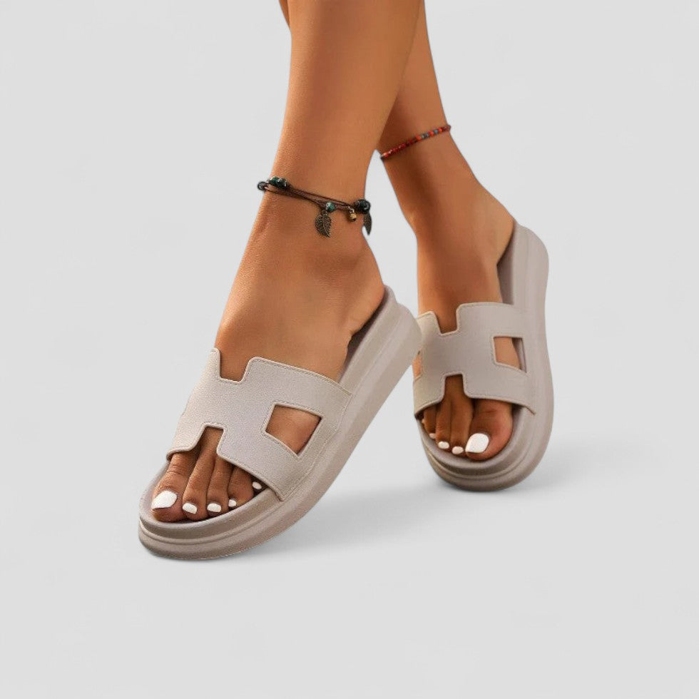 Image of Carolyn | Women's Slide Platform Open Toe Sandals