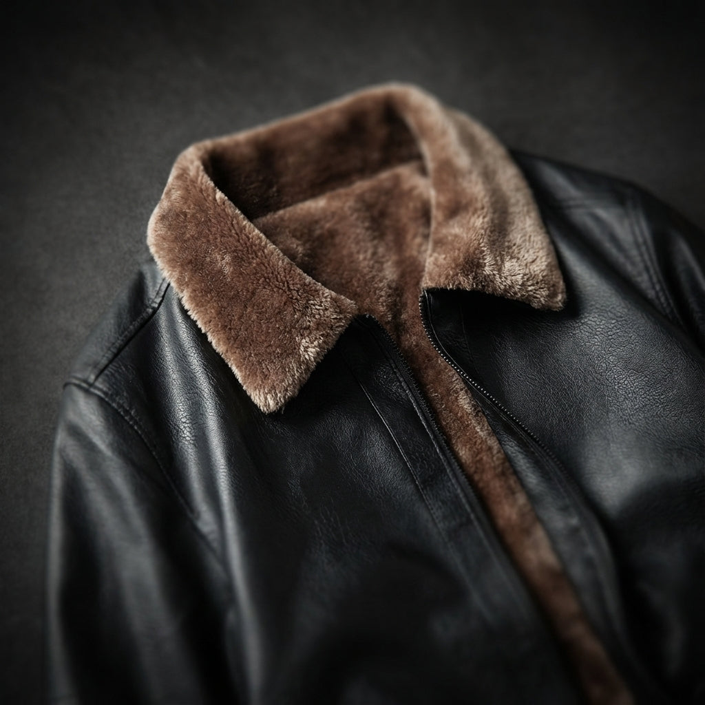 Image of Carter | Men's Fur Collar Regular Fit Jacket