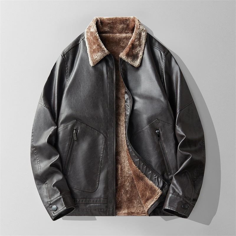 Image of Carter | Men's Fur Collar Regular Fit Jacket