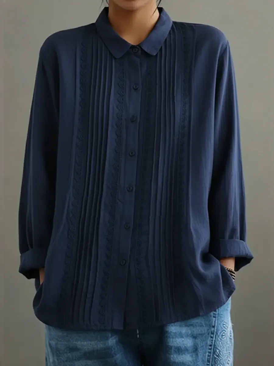 Image of Cassandra | Women's Button-Down Long Sleeve Blouse