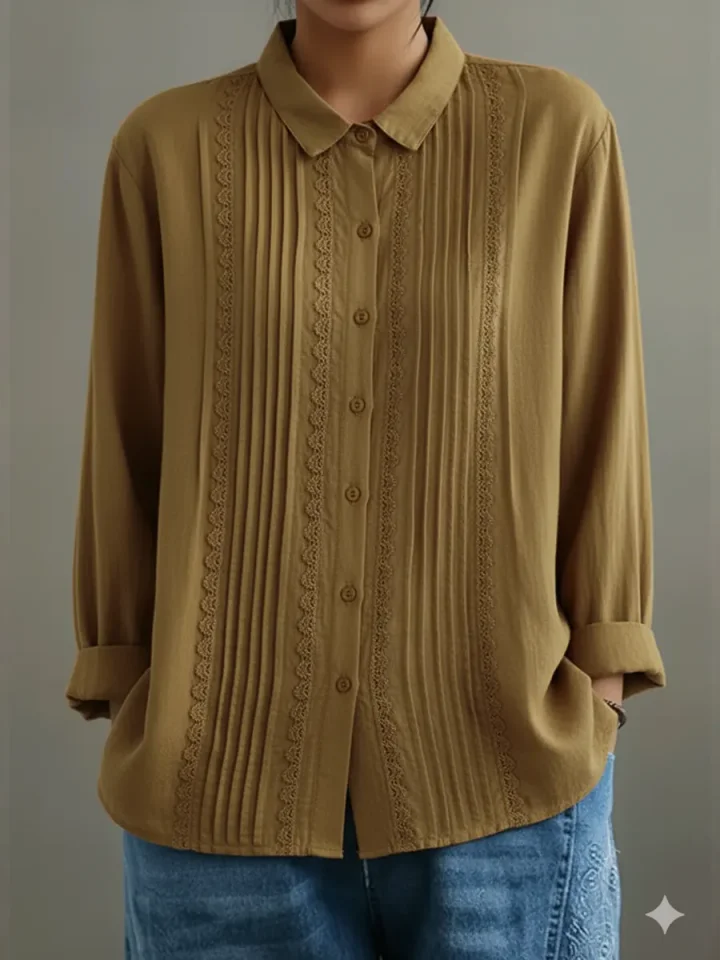 Image of Cassandra | Women's Button-Down Long Sleeve Blouse