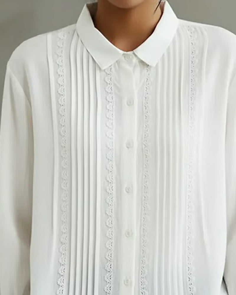 Image of Cassandra | Women's Button-Down Long Sleeve Blouse