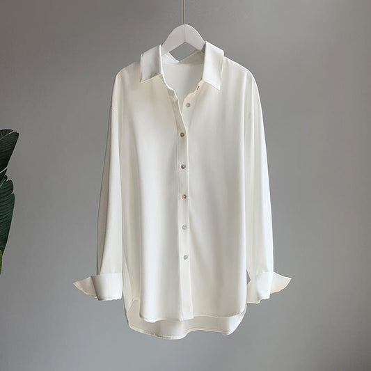 Image of Charity | Women's Long Sleeve Button-Down Blouse