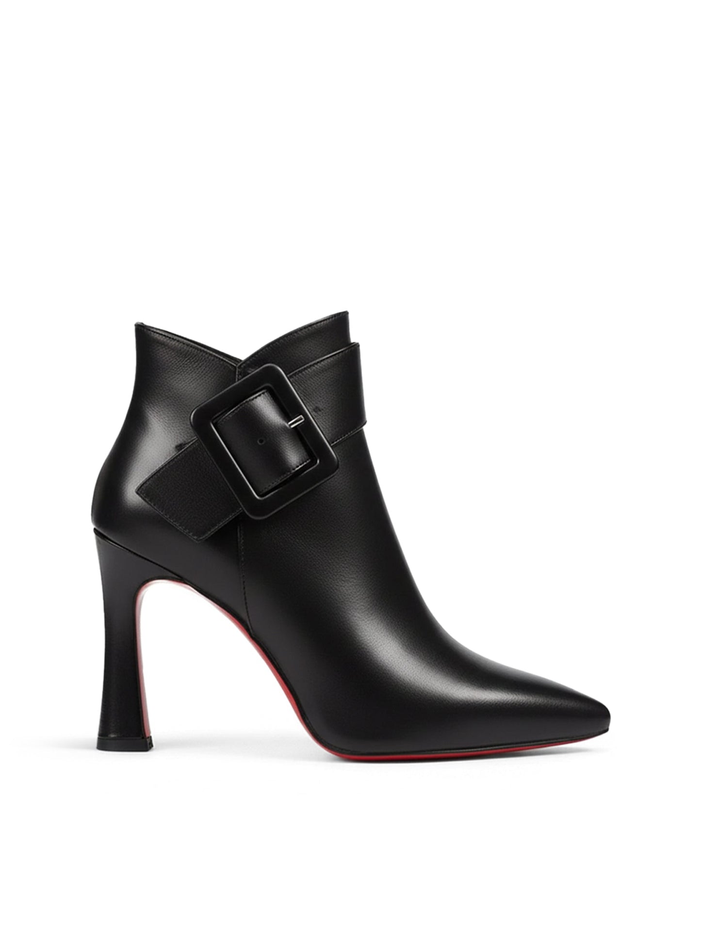 Image of Christine | Women's Buckle Pointed Toe Heeled Ankle Boots