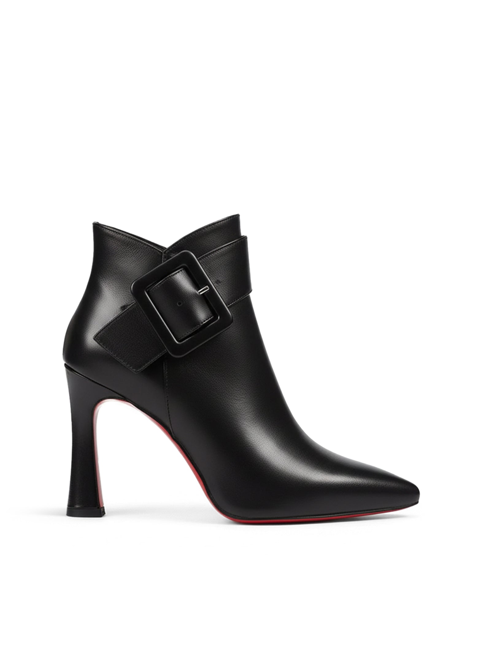 Image of Christine | Women's Buckle Pointed Toe Heeled Ankle Boots
