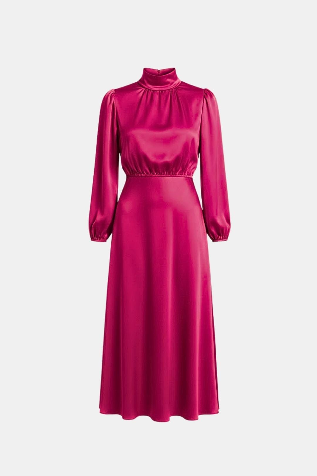 Image of Christy | Women's Long Sleeve A-Line Midi Dress