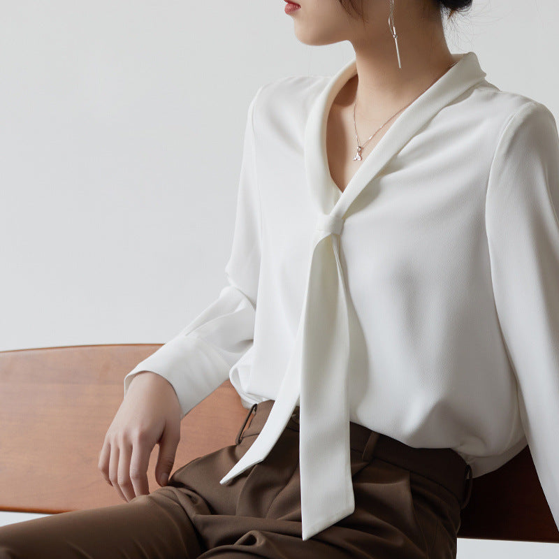 Image of Christy | Women's Tie Neck Blouse