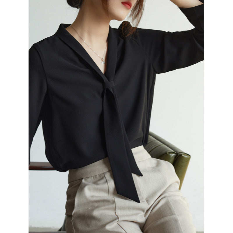 Image of Christy | Women's Tie Neck Blouse