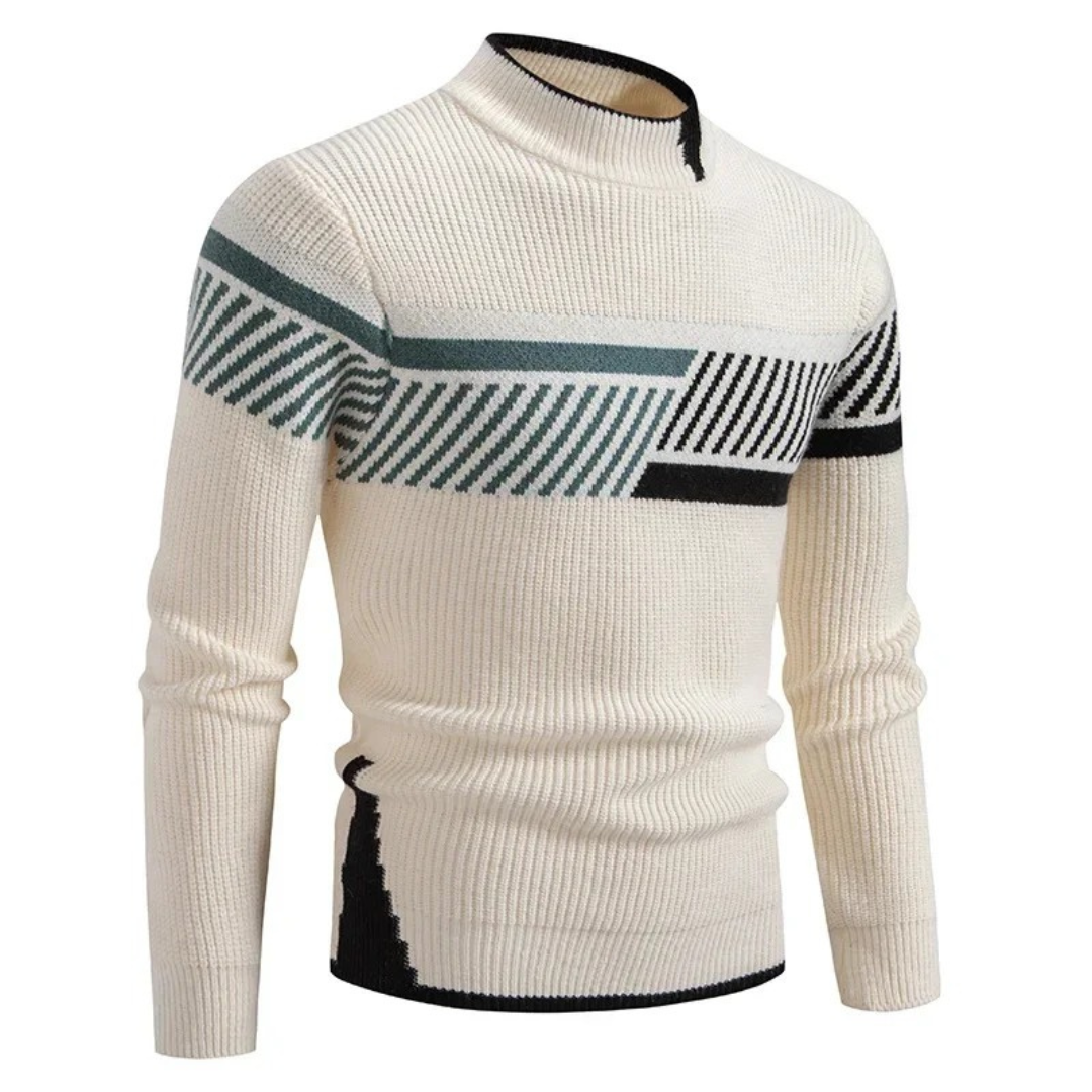 Image of Clark | Men's Mock Neck Ribbed Sweater