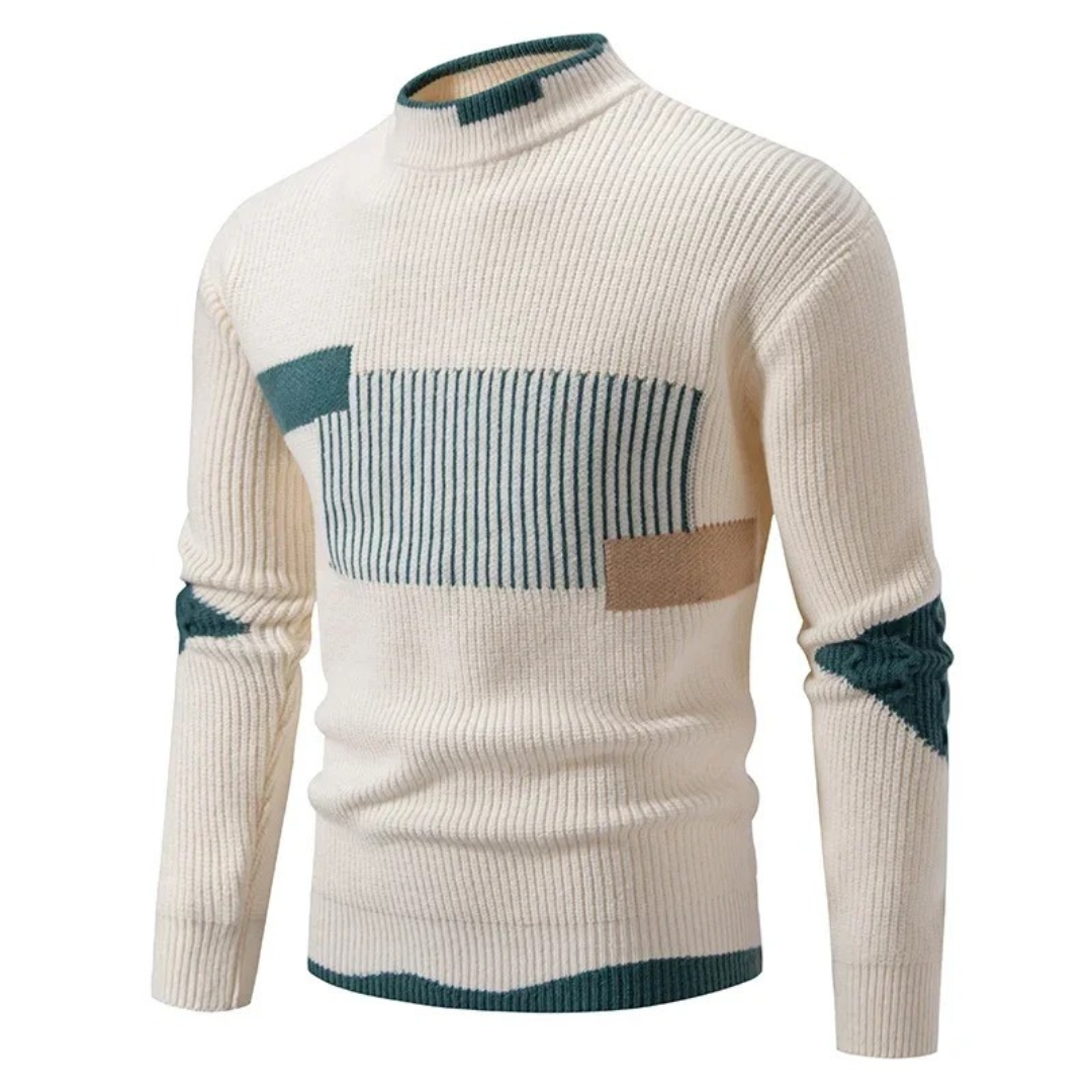 Image of Clark | Men's Mock Neck Ribbed Sweater
