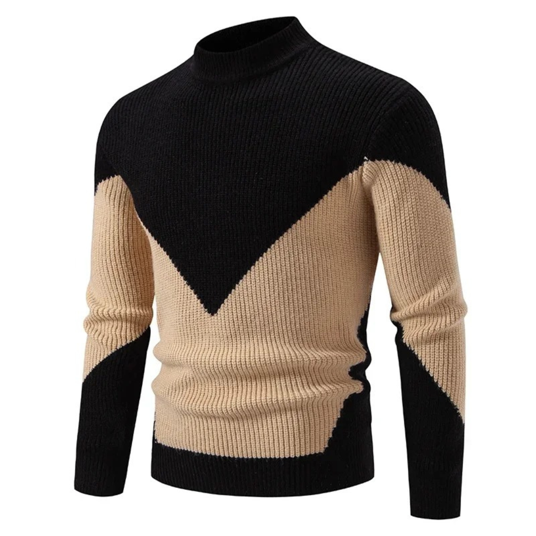 Image of Clark | Men's Mock Neck Ribbed Sweater