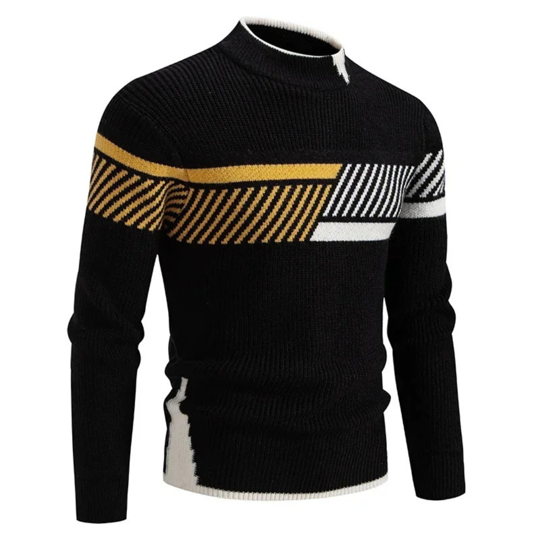 Image of Clark | Men's Mock Neck Ribbed Sweater