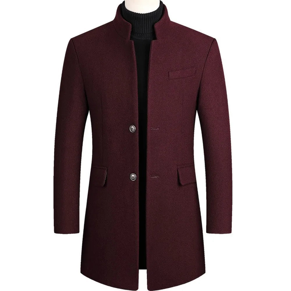 Image of Clint | Men's Slim-Fit Mid-Length Overcoat