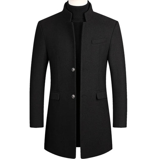 Image of Clint | Men's Slim-Fit Mid-Length Overcoat