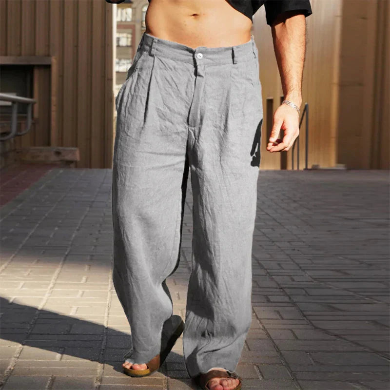 Image of Clyde | Men's Pleated Wide Leg Pants