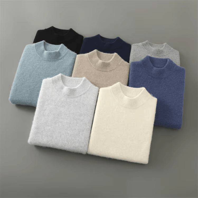 Image of Cole | Men's Mock Neck Long Sleeve Sweater