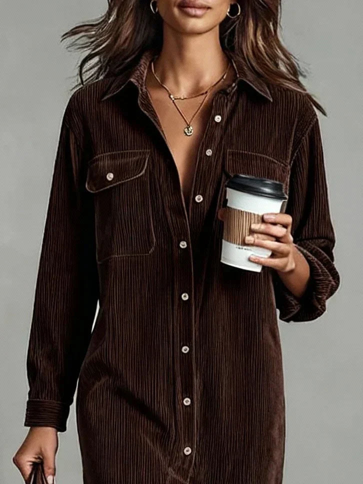 Image of Colleen | Women's Button-Down Midi Shirt Dress