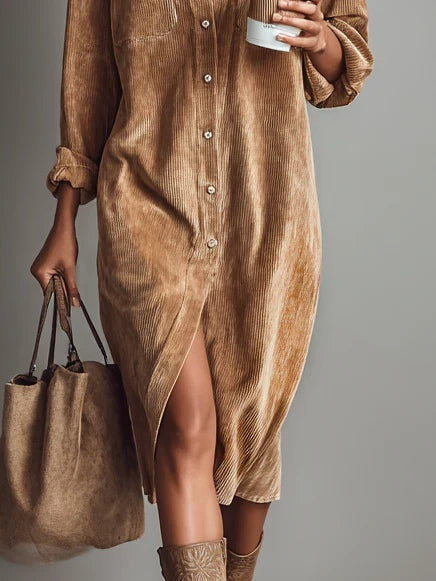 Image of Colleen | Women's Button-Down Midi Shirt Dress