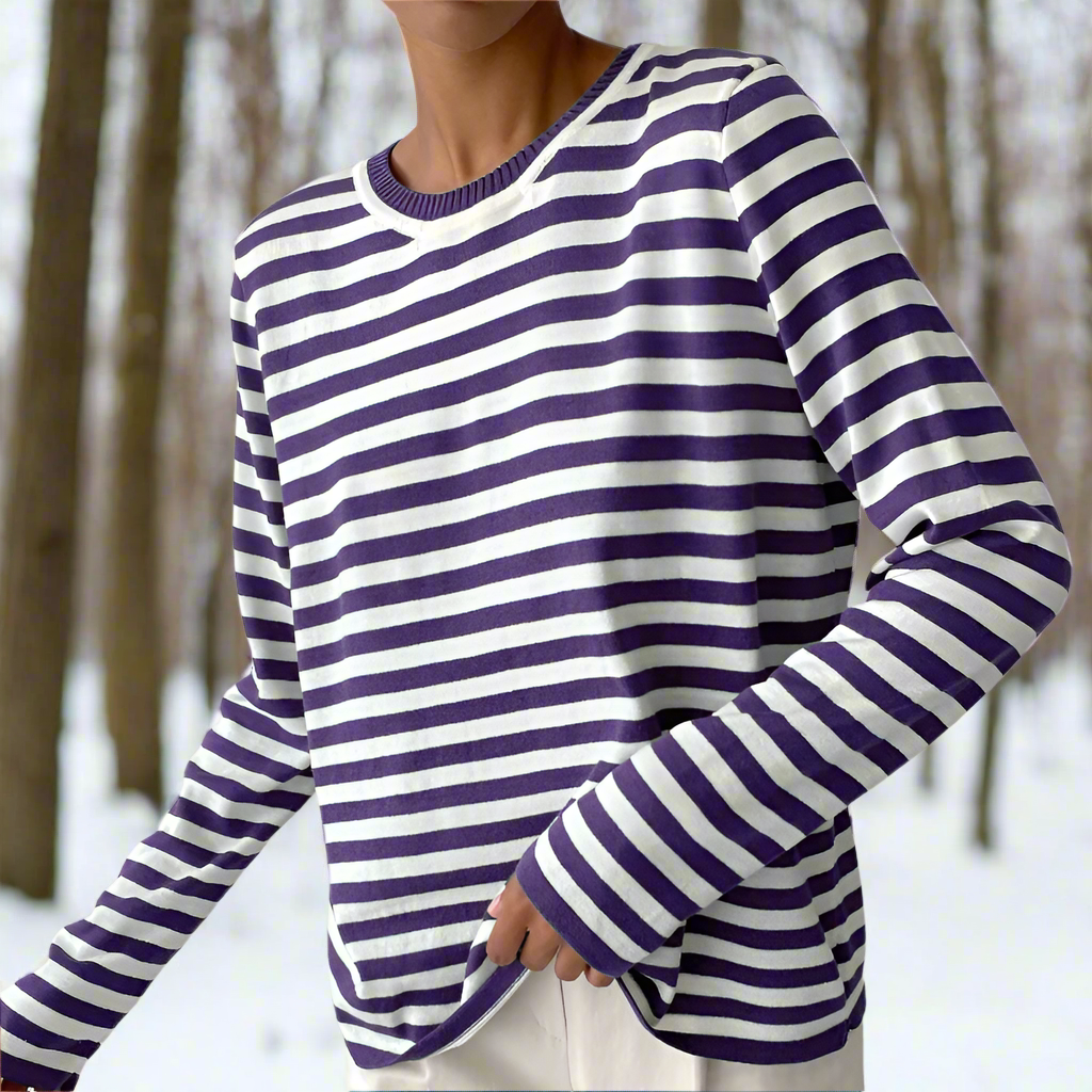 Image of Connie | Women's Long Sleeve Striped T-Shirt