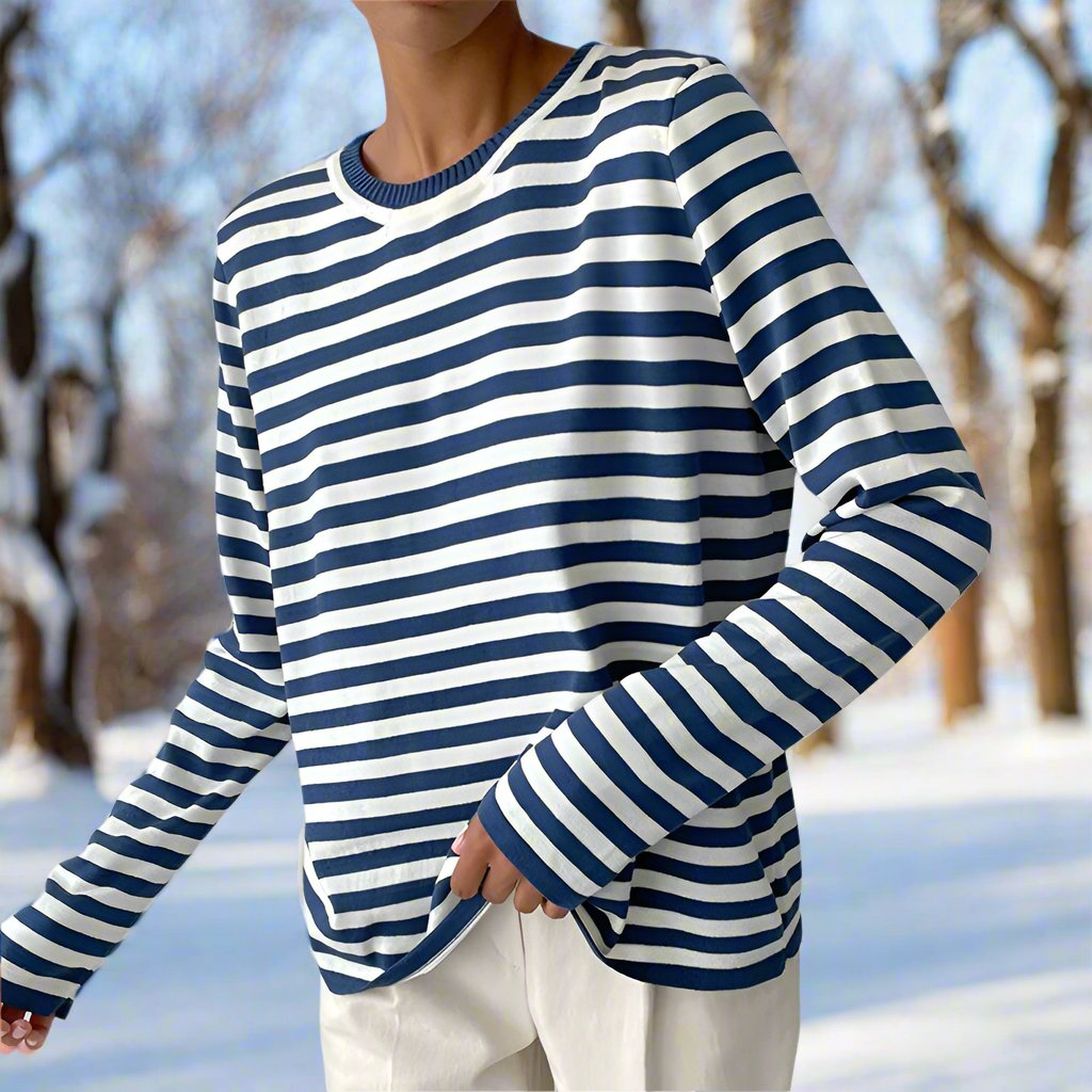 Image of Connie | Women's Long Sleeve Striped T-Shirt