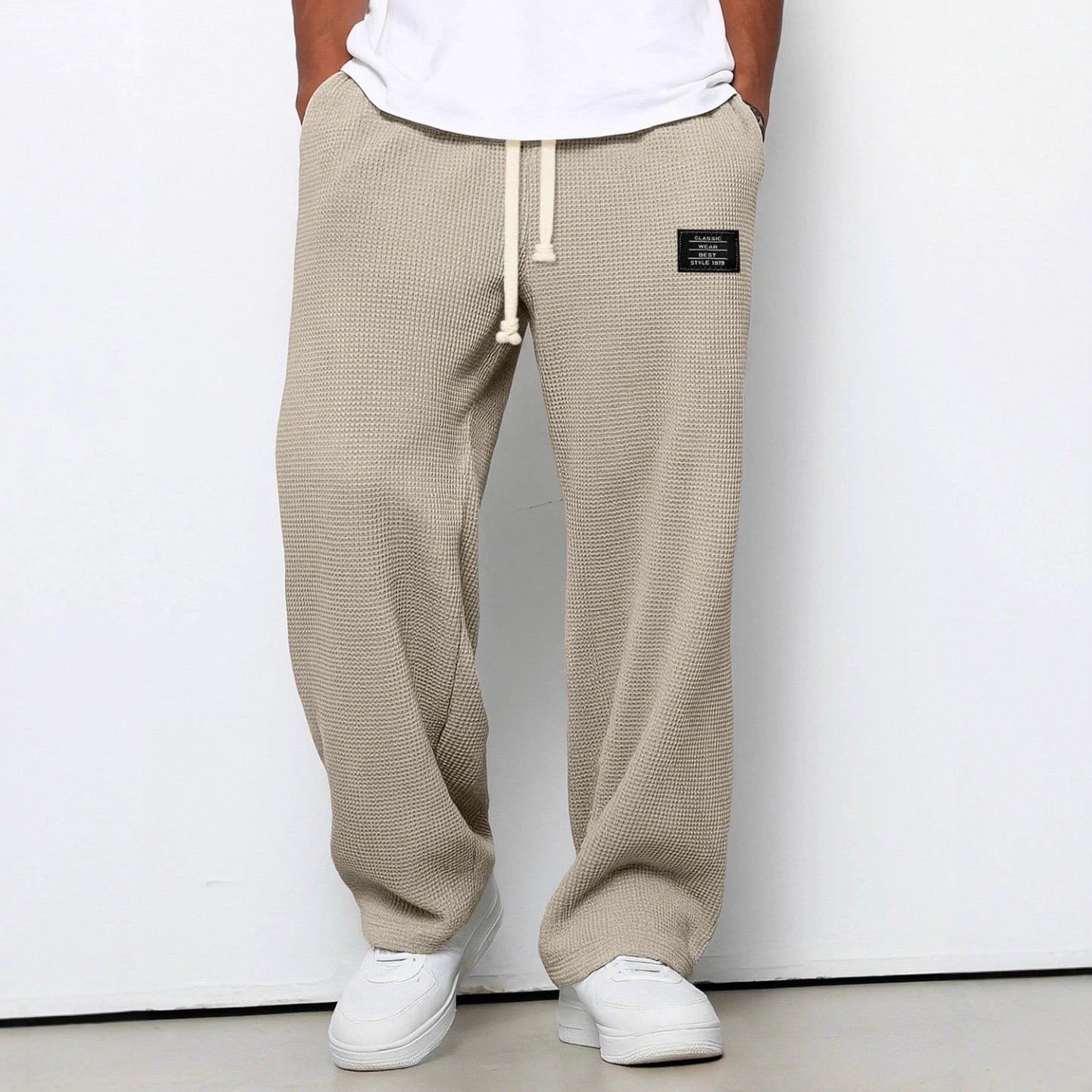 Image of Cornelius | Men's Drawstring Wide Leg Lounge Pants