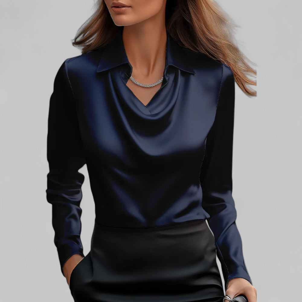 Image of Courtney | Women's Long Sleeve Collared Blouse