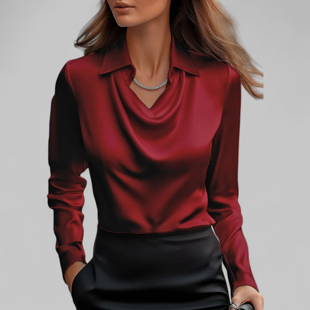 Image of Courtney | Women's Long Sleeve Collared Blouse