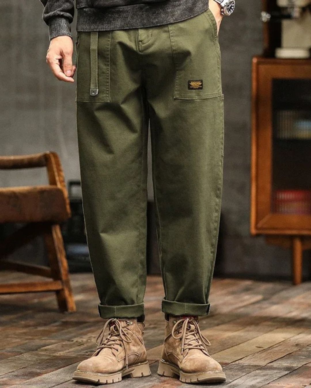 Image of Dallas | Men's Loose Fit Cuffed Cargo Pants