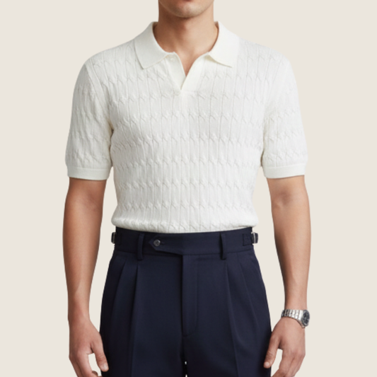 Image of Dallas | Men's Textured Short Sleeve Polo Shirt