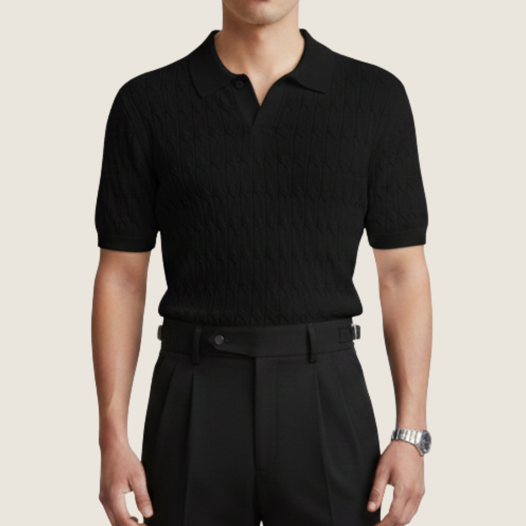 Image of Dallas | Men's Textured Short Sleeve Polo Shirt